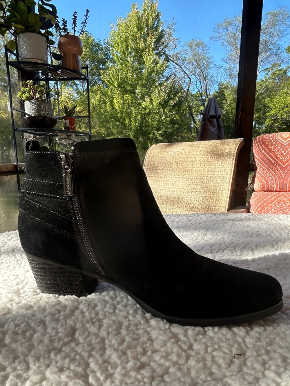 Blondo Black Suede Waterproof Ankle Booties Women’s 9M